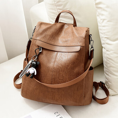 Double shoulder bag female Korean version of trendy schoolbag 100 fashion PU soft leather travel bag leisure lady backpack
Double shoulder bag female Korean version of trendy schoolbag 100 fashion PU soft leather travel bag leisure lady backpack