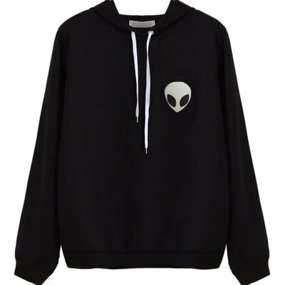 Apring Women Casual Alien Print Hoodies Unisex Lapel Hooded Sweatshirts Pullovers Turn-down Collar
Apring Women Casual Alien Print Hoodies Unisex Lapel Hooded Sweatshirts Pullovers Turn-down Collar