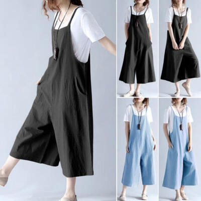 2 Colors Cotton Linen Overalls Jumpsuit for Woemn Girls Strap Rompers Dungaree Loose Trousers Pants niceshirt
2 Colors Cotton Linen Overalls Jumpsuit for Woemn Girls Strap Rompers Dungaree Loose Trousers Pants niceshirt