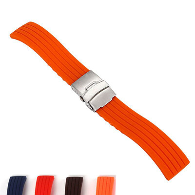 Silicone Rubber 1618 20 22 24mm Watch Strap Band Deployment Buckle Waterproof Watchband with Stainless Steel Buckle 4 Color
Silicone Rubber 1618 20 22 24mm Watch Strap Band Deployment Buckle Waterproof Watchband with Stainless Steel Buckle 4 Color