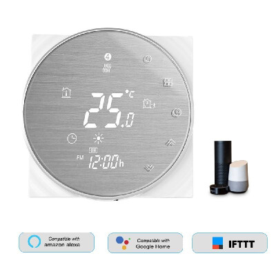 BTH-6000L-GBLW WiFi Smart Thermostat for Electric Heating Digital Temperature Controller Large LCD Display Touch Button Voice Cont
BTH-6000L-GBLW WiFi Smart Thermostat for Electric Heating Digital Temperature Controller Large LCD Display Touch Button Voice Cont