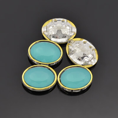 Sew on Taiwan Acrylic Garment Accessories Faceted OvalMediumAquamarineGolden16x12x6mm Hole 1mm
Sew on Taiwan Acrylic Garment Accessories Faceted OvalMediumAquamarineGolden16x12x6mm Hole 1mm