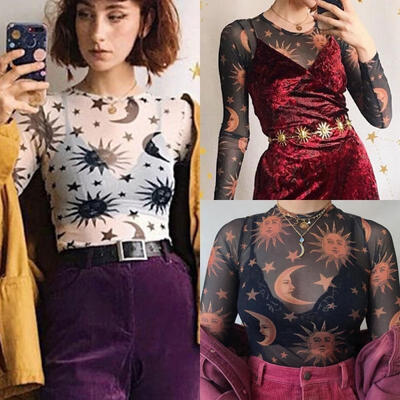 Women Mesh Sheer See Through Long Sleeve Crop Tops Tee Fishnet Blouse T-Shirt
Women Mesh Sheer See Through Long Sleeve Crop Tops Tee Fishnet Blouse T-Shirt
