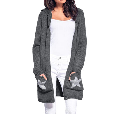 Toponeto Womens Long Sleeve Hooded Cardigan Star Patchwork Open Front Cardigan Sweater
Toponeto Womens Long Sleeve Hooded Cardigan Star Patchwork Open Front Cardigan Sweater