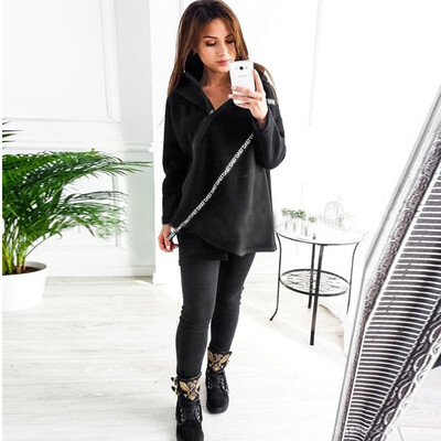 5XL Womens loose hooded sweater womens autumn&winter coat Diagonal zipper LOVE bar stitching sweater
5XL Womens loose hooded sweater womens autumn&winter coat Diagonal zipper LOVE bar stitching sweater