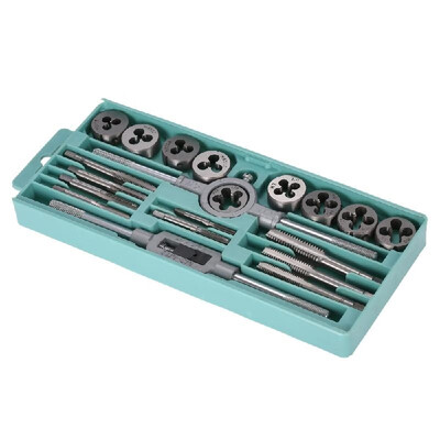 20pcs HSS 4341 High Speed Steel Tap Die Set Metric Taps Dies Adjustable Tap Die Holder Threading Tools with Plastic Case
20pcs HSS 4341 High Speed Steel Tap Die Set Metric Taps Dies Adjustable Tap Die Holder Threading Tools with Plastic Case