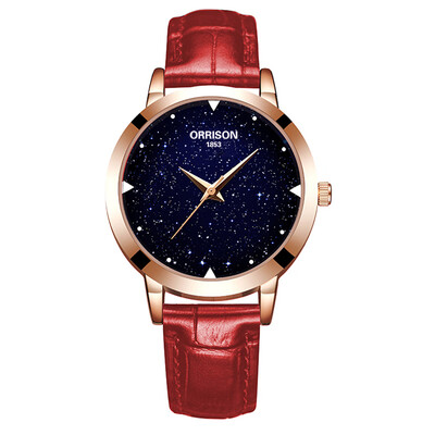 Watch woman watch belt waterproof lady gift Korean version simple business starry fashion
Watch woman watch belt waterproof lady gift Korean version simple business starry fashion