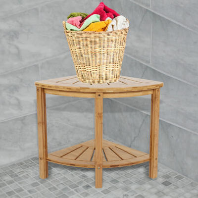 Greensen Premium Bamboo Corner Shower Stool Bathroom Chair with Shelf Shower Bathing Organizer
Greensen Premium Bamboo Corner Shower Stool Bathroom Chair with Shelf Shower Bathing Organizer