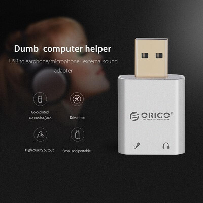 ORICO SK02-SV Audio Card USB Sound Card Adapter Audio Stereo Adapter Cable for Laptop PC
ORICO SK02-SV Audio Card USB Sound Card Adapter Audio Stereo Adapter Cable for Laptop PC