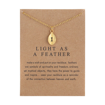 New Arrived Leaves Light As A Feather Personality 26 English Letters Alphabet Necklace Alloy Pendant
New Arrived Leaves Light As A Feather Personality 26 English Letters Alphabet Necklace Alloy Pendant