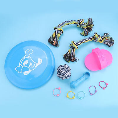 Greensen Pet Dog Biting Chewing Play Toy Set with Flying Disc Cotton Ball Rope Hair Brush
Greensen Pet Dog Biting Chewing Play Toy Set with Flying Disc Cotton Ball Rope Hair Brush