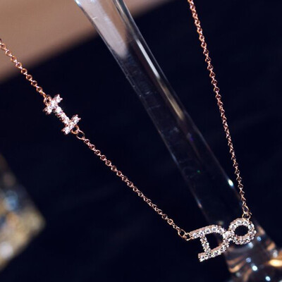 New Japanese Korean Popular Zircon Alphabet I Do Necklace Pendant Collarbone Chain Short Sweet Pendant
New Japanese Korean Popular Zircon Alphabet I Do Necklace Pendant Collarbone Chain Short Sweet Pendant