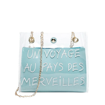 New Style Women Handbags Ladies Print Letter Mini Chain Bag Shoulder Clear Bag Flap Tote Purse Handbag Messenger Fashion 2019
New Style Women Handbags Ladies Print Letter Mini Chain Bag Shoulder Clear Bag Flap Tote Purse Handbag Messenger Fashion 2019