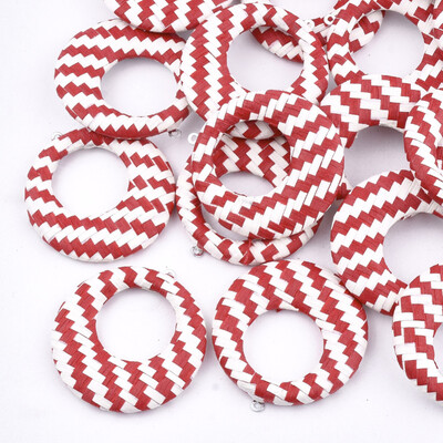 Handmade Raffia Woven Pendants with Iron & Aluminum Findings Flat Round Platinum Red 435x405x5mm Hole 12mm
Handmade Raffia Woven Pendants with Iron & Aluminum Findings Flat Round Platinum Red 435x405x5mm Hole 12mm