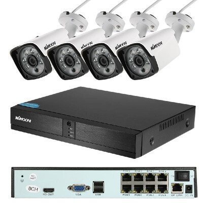 KKmoon 4CH Channel Full HD 1080P POE NVR Network Video Recorder 4pcs 20MP Megapixels POE Weatherproof Outdoor Bullet IP Camera 
KKmoon 4CH Channel Full HD 1080P POE NVR Network Video Recorder 4pcs 20MP Megapixels POE Weatherproof Outdoor Bullet IP Camera