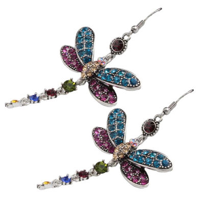 Retro Women Rhinestone Inlaid Dragonfly Shaped Charm Hook Earrings Jewelry Gift
Retro Women Rhinestone Inlaid Dragonfly Shaped Charm Hook Earrings Jewelry Gift