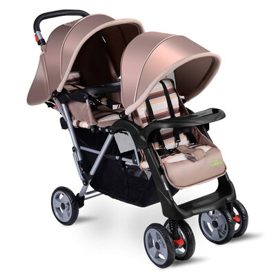 Foldable Twin Baby Double Stroller Kids Jogger Travel Infant Pushchair 3 color-Beige
Foldable Twin Baby Double Stroller Kids Jogger Travel Infant Pushchair 3 color-Beige