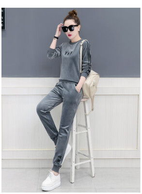 Womens autumn&winter 2018 new fashionable Korean version of leisure two-piece casual set head sweater
Womens autumn&winter 2018 new fashionable Korean version of leisure two-piece casual set head sweater