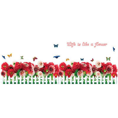 Greensen Red Chrysanthemum Fence Wall Stickers Flowers Decals for Living Room Home Decoration
Greensen Red Chrysanthemum Fence Wall Stickers Flowers Decals for Living Room Home Decoration