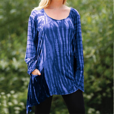 Nomeni Women Long Sleeve Irregular Hem Round Color Gradient Long Sleeve Pocket T-shirt
Nomeni Women Long Sleeve Irregular Hem Round Color Gradient Long Sleeve Pocket T-shirt