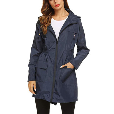 Women Autumn Fashion Concise Casual All-match Solid Color Hooded Long Sleeve Waterproof Trench
Women Autumn Fashion Concise Casual All-match Solid Color Hooded Long Sleeve Waterproof Trench