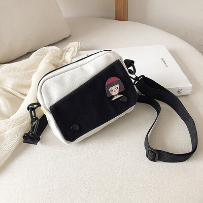 2019 new cartoon cute canvas bag hit color square bag female fashion temperament Messenger bag chic wild shoulder bag
2019 new cartoon cute canvas bag hit color square bag female fashion temperament Messenger bag chic wild shoulder bag