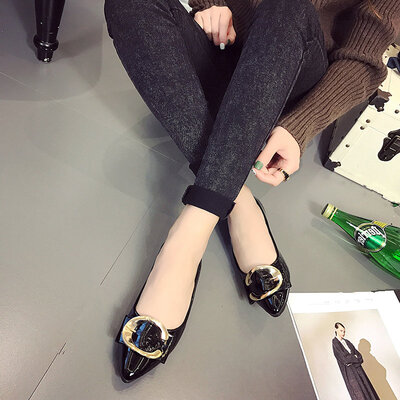 Spring - Autumn single - pointed flat - bottom shoes women shallow flat heel shoes womens soft - bottomed work shoes womens bean
Spring - Autumn single - pointed flat - bottom shoes women shallow flat heel shoes womens soft - bottomed work shoes womens bean