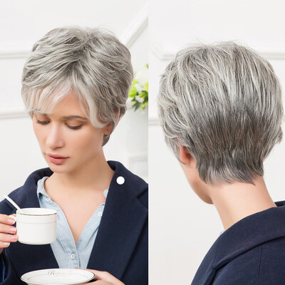 〖Follure〗Old Lady Women Natural Short Wavy White Gradient Wig Humen Hair Curly Wigs
〖Follure〗Old Lady Women Natural Short Wavy White Gradient Wig Humen Hair Curly Wigs