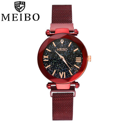 Gobestart MEIBO Quartz Stainless Steel Band Magnet Buckle Starry Sky Analog Wrist Watch
Gobestart MEIBO Quartz Stainless Steel Band Magnet Buckle Starry Sky Analog Wrist Watch