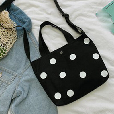 Tailored Female Wave Point Canvas Shoulder Bag Student Campus Simple Diagonal Package 
Tailored Female Wave Point Canvas Shoulder Bag Student Campus Simple Diagonal Package