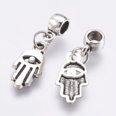 Tibetan Style Alloy European Dangle Beads Hamsa HandHand of FatimaHand of Miriam Antique Silver 27mm Pendant 16x8x1mm
Tibetan Style Alloy European Dangle Beads Hamsa HandHand of FatimaHand of Miriam Antique Silver 27mm Pendant 16x8x1mm