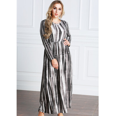 Casual Women Plus Size Stripe Printed Dress Big Size O-Neck Ankle-Length Long Maxi Dress Black
Casual Women Plus Size Stripe Printed Dress Big Size O-Neck Ankle-Length Long Maxi Dress Black