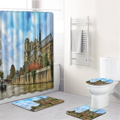 Gobestart Waterproof Bathroom Shower Curtain Set Non-Slip Rug Toilet Lid Cover Bath Mat
Gobestart Waterproof Bathroom Shower Curtain Set Non-Slip Rug Toilet Lid Cover Bath Mat