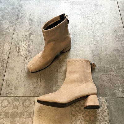 Fairy wind Martin boots American&American high-heel high-heeled shoes middle-barrel&fashion short boots 
Fairy wind Martin boots American&American high-heel high-heeled shoes middle-barrel&fashion short boots