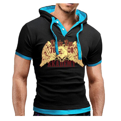 Toponeto Summer mens fashion comfortable casual hooded stitching printed short sleeves
Toponeto Summer mens fashion comfortable casual hooded stitching printed short sleeves