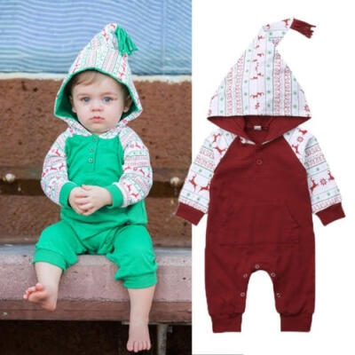 Christmas Newborn Baby Girls Boys Hooded Jumpsuit Long Sleeve Romper Pajamas Infant Outfits Clothing
Christmas Newborn Baby Girls Boys Hooded Jumpsuit Long Sleeve Romper Pajamas Infant Outfits Clothing