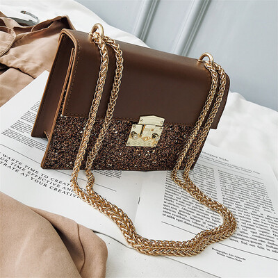 Sequin Small Square bag Lock Flip bag 2019 Fashion New Quality PU Leather Womens Designer Handbag Chain Shoulder Messenger Bag
Sequin Small Square bag Lock Flip bag 2019 Fashion New Quality PU Leather Womens Designer Handbag Chain Shoulder Messenger Bag