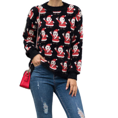 Women Autumn Fashion Concise Casual Christmas Cartoon Pattern All-match Pullover Sweater
Women Autumn Fashion Concise Casual Christmas Cartoon Pattern All-match Pullover Sweater