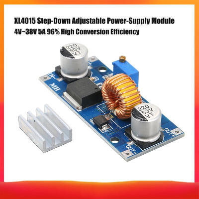 XL4015 Step-Down Adjustable Power-Supply Module 4-38V 5A High Conversion Efficiency Low Ripple Adjustable Automatic Converter
XL4015 Step-Down Adjustable Power-Supply Module 4-38V 5A High Conversion Efficiency Low Ripple Adjustable Automatic Converter