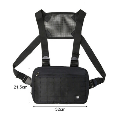 2019 Black Chest Rig Bags Hip-Hop Streetwear Waist Bag Functional Tactical Crossbody Bags Solid Oxford Shoulder Bags
2019 Black Chest Rig Bags Hip-Hop Streetwear Waist Bag Functional Tactical Crossbody Bags Solid Oxford Shoulder Bags