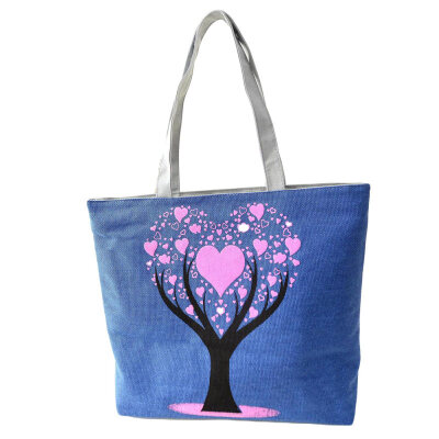 Fashion Heart Tree Printed Large Capacity Zipper Women Tote Shoulder Canvas Bag
Fashion Heart Tree Printed Large Capacity Zipper Women Tote Shoulder Canvas Bag