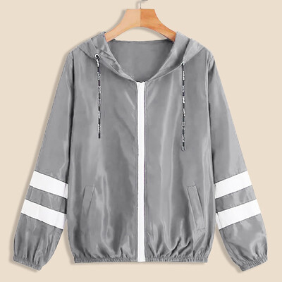 Tailored Womens Autumn Colour Block Drawstring Hooded Windbreaker Jacket Casual Sweater
Tailored Womens Autumn Colour Block Drawstring Hooded Windbreaker Jacket Casual Sweater