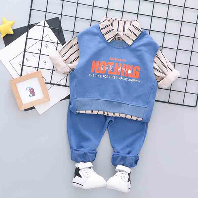 Autumn Baby Boy Long Sleeve Striped Print Shirt Letters Sleeveless Sweatshirt Trousers Casual Outfits
Autumn Baby Boy Long Sleeve Striped Print Shirt Letters Sleeveless Sweatshirt Trousers Casual Outfits