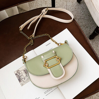 Qiao Bani 2019 new Korean fashion Dongdaemun hit color elliptical saddle bag slant diagonal cross-flow PU handbag
Qiao Bani 2019 new Korean fashion Dongdaemun hit color elliptical saddle bag slant diagonal cross-flow PU handbag