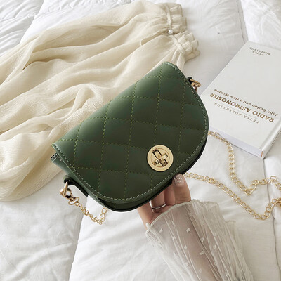 Chic casual temperament wild Messenger bag Saddle bag 2019 new Korean fashion simple rhombic chain shoulder bag
Chic casual temperament wild Messenger bag Saddle bag 2019 new Korean fashion simple rhombic chain shoulder bag