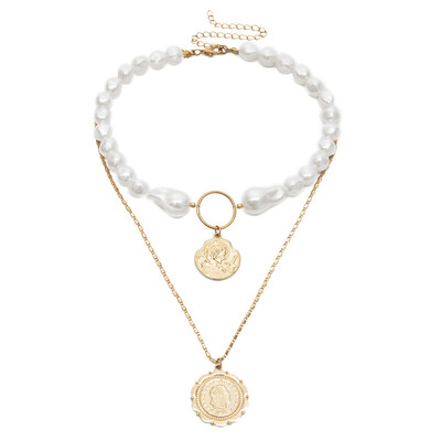 Multi Layered Choker Necklace Women Baroque Pearl Chain Virgin Mary Coin Pendants Fashion Hippie Luxury Jewelry Female Gift
Multi Layered Choker Necklace Women Baroque Pearl Chain Virgin Mary Coin Pendants Fashion Hippie Luxury Jewelry Female Gift