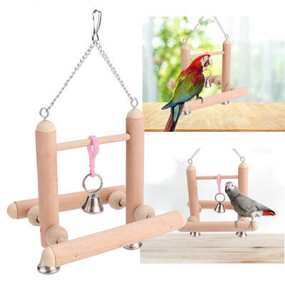 Greensen Wooden Birds Parrot Hanging Swing Toy Cage Perch Toys with Bells for Budgie Cockatiels
Greensen Wooden Birds Parrot Hanging Swing Toy Cage Perch Toys with Bells for Budgie Cockatiels