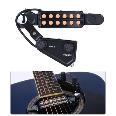 12-hole Acoustic Guitar Sound Hole Pickup Magnetic Transducer with Tone Volume Controller Audio Cable
12-hole Acoustic Guitar Sound Hole Pickup Magnetic Transducer with Tone Volume Controller Audio Cable