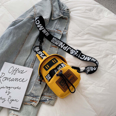 Summer mini bag chic contrast color small fresh canvas chest bag new 2019 fashion shoulder slung bag
Summer mini bag chic contrast color small fresh canvas chest bag new 2019 fashion shoulder slung bag
