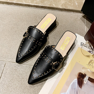 Baotou lazy half slippers female spring&summer fashion wear 2019 new belt buckle tip rivets thick heel sandals
Baotou lazy half slippers female spring&summer fashion wear 2019 new belt buckle tip rivets thick heel sandals